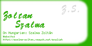 zoltan szalma business card